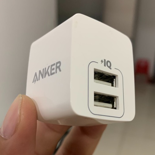 Củ sạc iPhone, iPad, iPod, AirPods ANKER PowerPort Mini A2620 12W - 02 cổng USB-A PiQ (5V/2.4A)