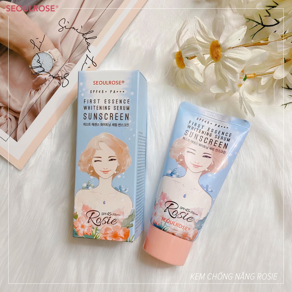 Kem chống nắng rosie SeoulRose SPF45+++ dành cho da mặt và toàn thân date 2024