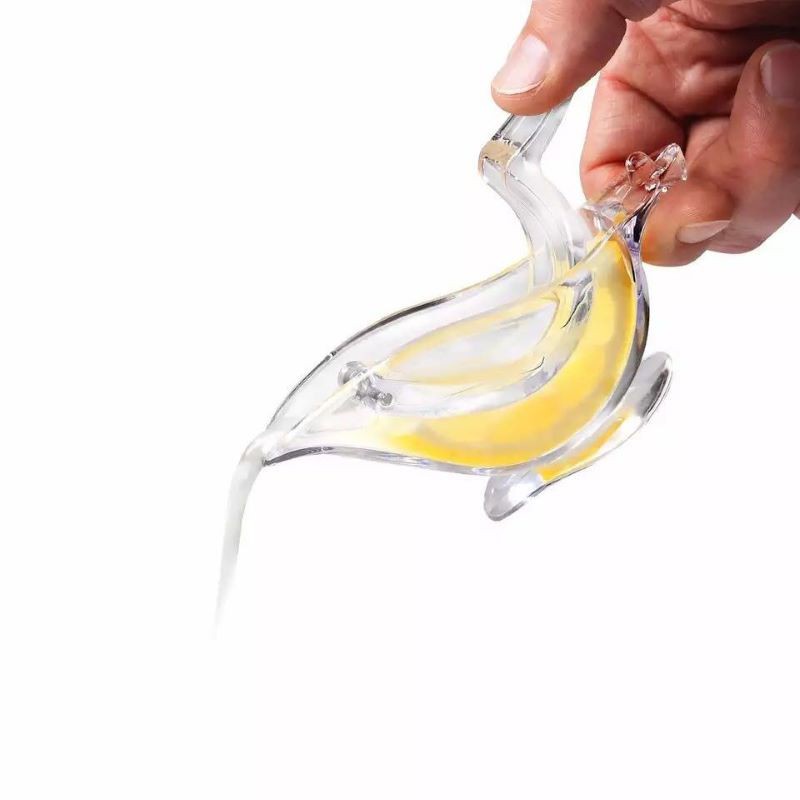 Acrylic Lemon Clip Manual Transparent Fruit Juicer Household Kitchen Gadget ABS Boat Juicer Fruit