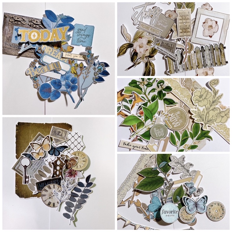 Set sticker cắt sẵn chủ đề Vintage- Cổ điển dùng để trang trí khung ảnh nổi,album ảnh , love box,...