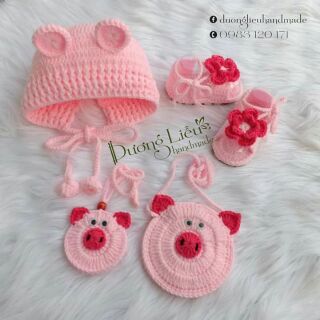 Set giày nón kèm túi tỏi cho bé