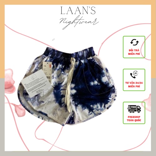 Quần ngủ nữ phối màu phong cách Hàn Quốc, Quần đùi nữ mặc nhà kiểu dáng thoáng mát Laan's Nightwear | BigBuy360 - bigbuy360.vn