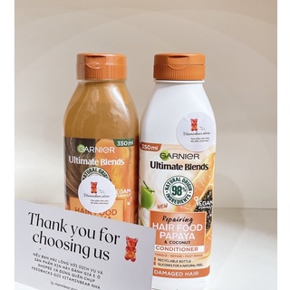 Bộ gội xả dành cho tóc khô xơ garnier đu đủ