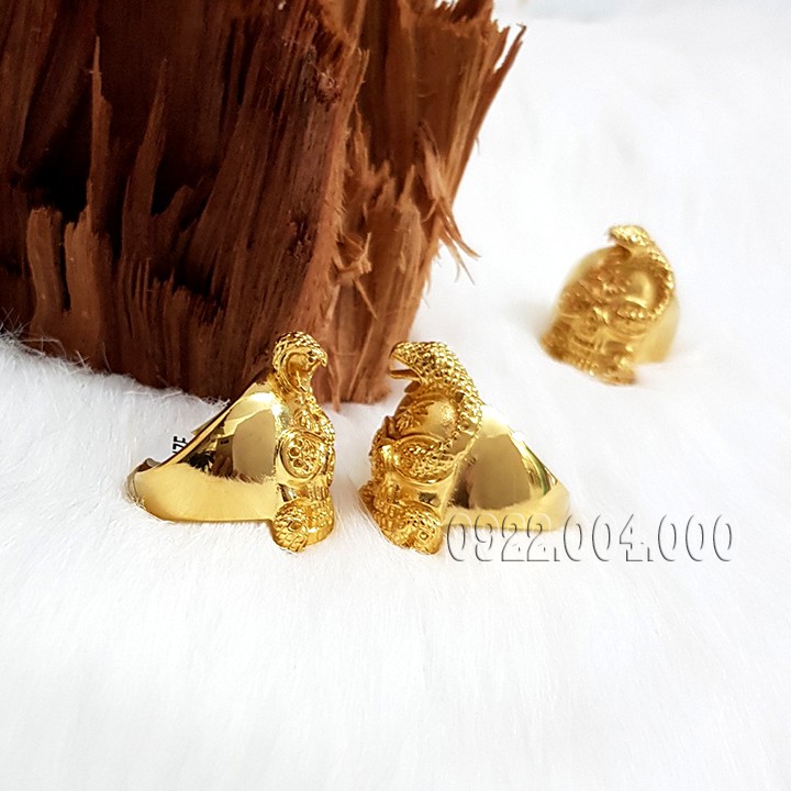 Nhẫn nam kiểu đầu lâu, đầu rắn.