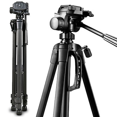 Tripod máy ảnh Weifeng WT-3520, khung nhôm cao cấp, có túi đeo, tặng kèm kẹp điện thoại