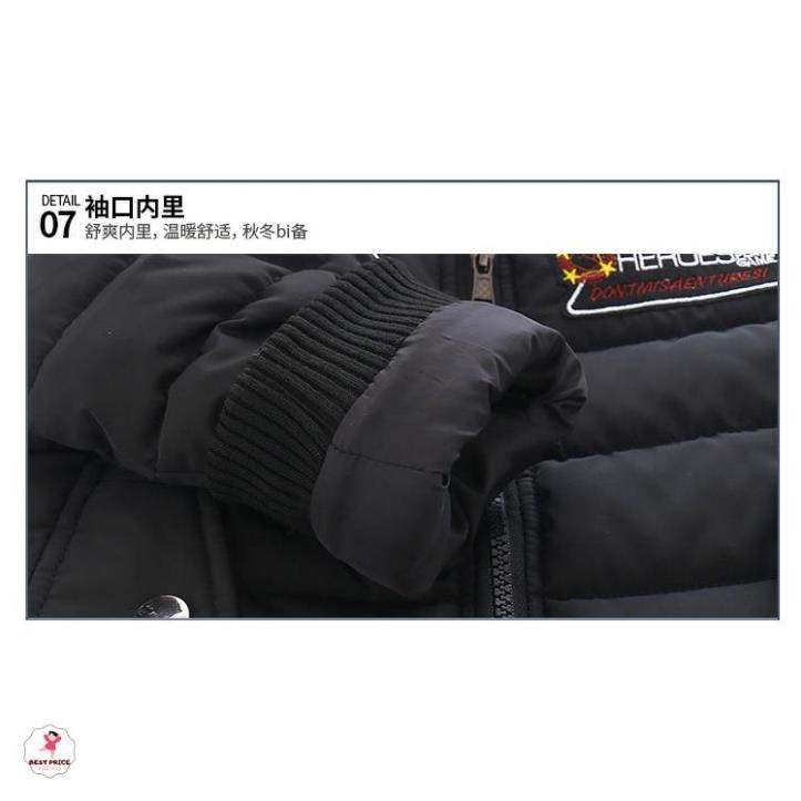 Áo khoác đại hàn bé trai 9 10 11 12 tuổi☑️ Áo bomber phao mùa đông size đại  25kg 30kg 35kg 40kg 45kg