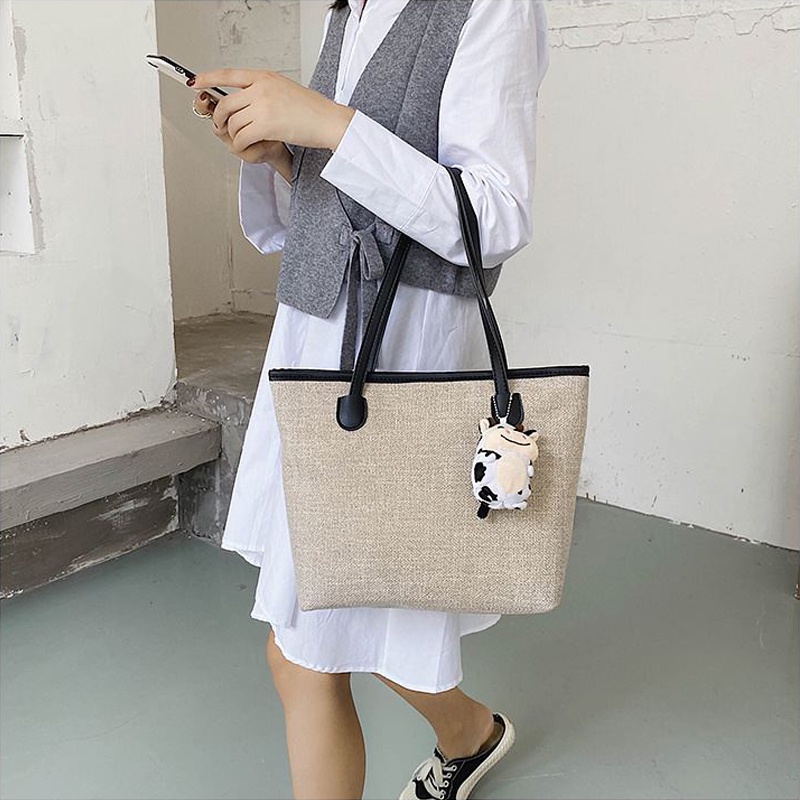 Túi đeo vai túi xách nữ CHEN, tui tote a4 đi làm vải canvas trơn style ulzzang Hàn Quốc TX43