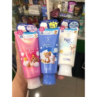 Sữa Rửa Mặt Senka Perfect Whip Perfect Whip Collagen Perfect White Clay Mẫu mới nhất Nội Địa Nhật