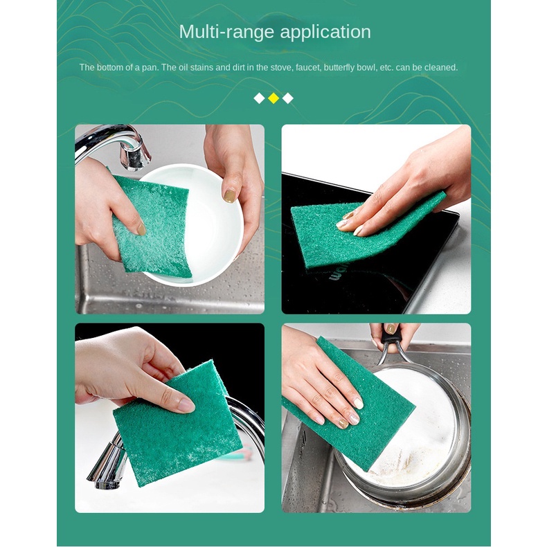 Set 10 Miếng Vải Lau Chén Đĩa Nhiều Màu Sắc Tiện Dụng