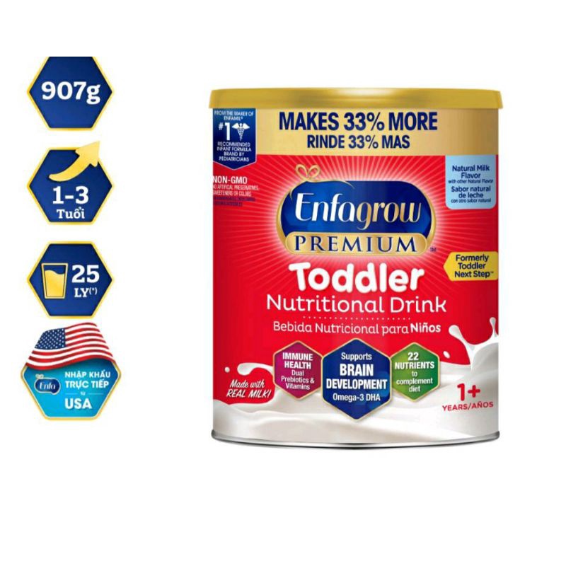 Sữa bột Enfagrow Premium Toddler 907g