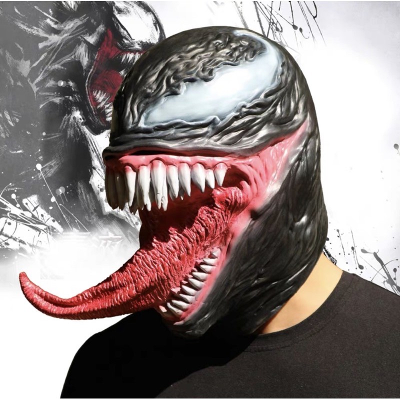 Mặt nạ chùm đầu phim Venom Spiderman chất đẹp mặt nạ hóa trang halloween trung thu sự kiện lễ hội độc đáo