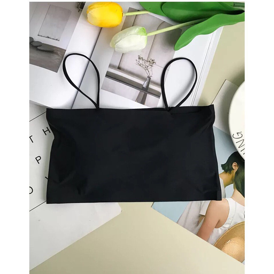 Áo Bra Quây Trơn 2 Dây, Áo Ngực 2 Dây Chất Su Lạnh