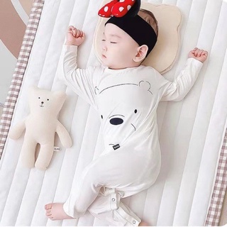 Bộ Body Sleep Liền Thân Cho Bé Trai Bé Gái Vải Thun Lạnh