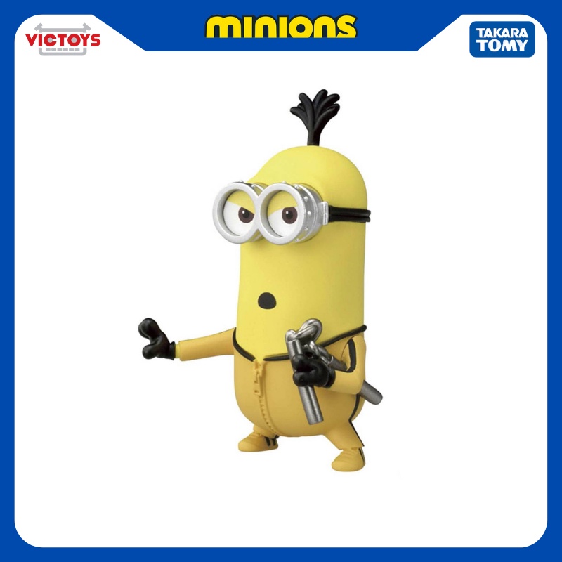 Mô hình Minions Tomy HachaColle Kungfu Kevin,Bob,Stuart Fullbox Chính Hãng Takara Tomy - Victoys
