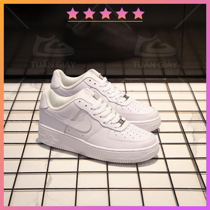 Giày AF1 chất liệu da miếng kiểu dáng Sneaker phối đồ trẻ trung năng động | BigBuy360 - bigbuy360.vn