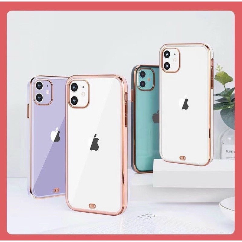 Ốp lưng dẻo viền vuông giả iPhone 12 cho iPhone 7 Plus/ 8 Plus/ X/ XS Max/ 11/ 11 Pro Max/ 12 Mini/ 12 / 12 Pro/ Max