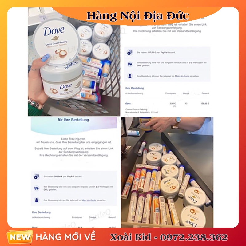 Tẩy da chết body DOVE nội địa Đức, Đủ Bill và Review | BigBuy360 - bigbuy360.vn