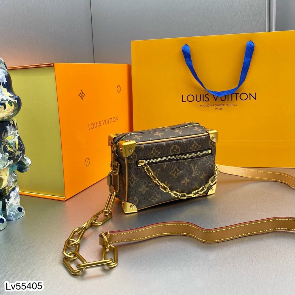Túi Mini Unisex LV Hoa Nâu Tang Mắt Sắt Cực Đẹp - Túi Đeo Chéo LV SPF Full BOX