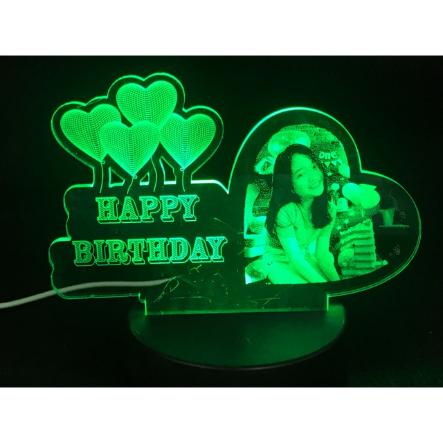 Đèn Led 3d Hình Tim ~quà tặng miễn phí khắc hình ảnh theo yêu cầu