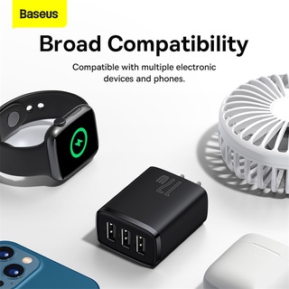 Củ Sạc Baseus 17W 5V 2.4A 3 Cổng USB 2.4A Cho iphone Samsung
