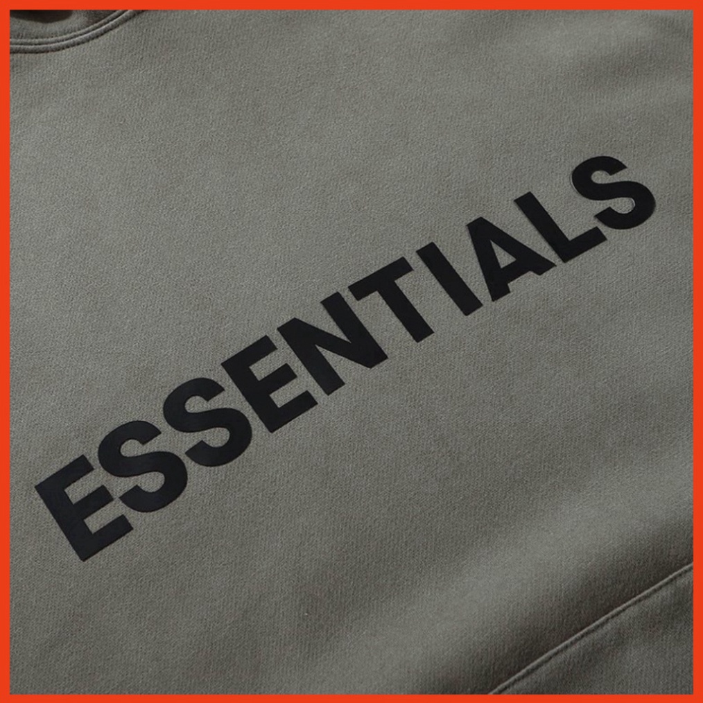 Áo nỉ hoodie Essentials unisex dài tay nam nữ cao cấp in cao su nổi, áo phông nỉ bông sweater có mũ màu nâu, đen M22 | BigBuy360 - bigbuy360.vn