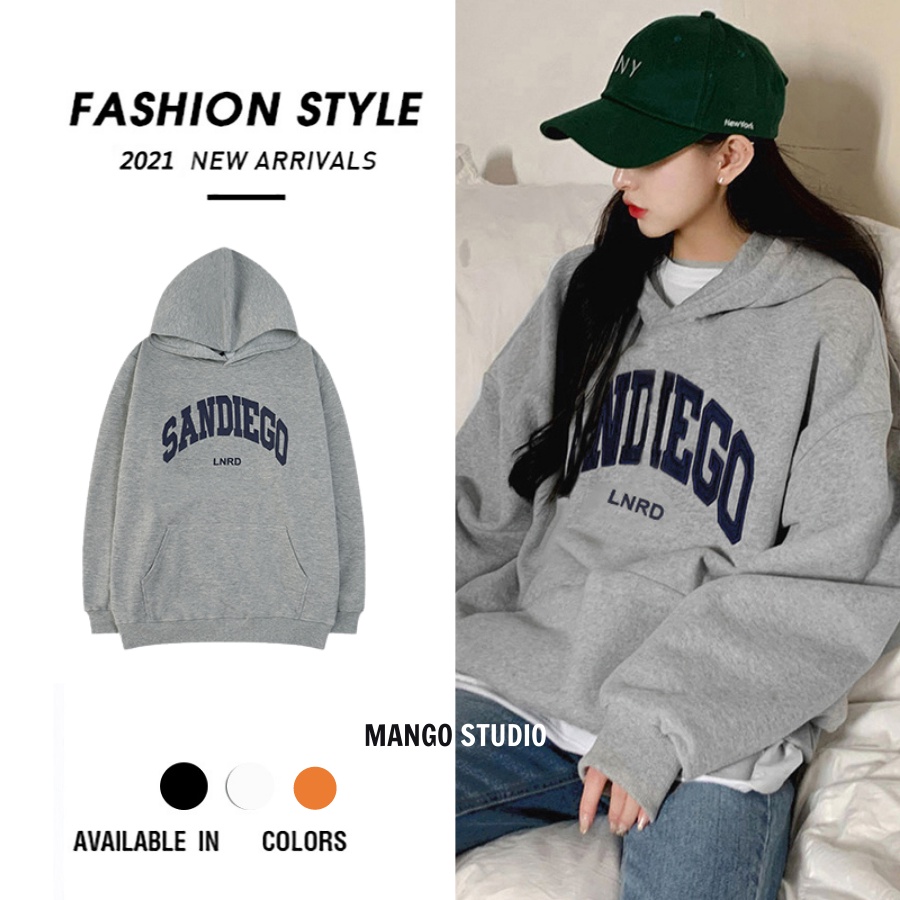 Áo Khoác Hoodie Form Rộng Nam Nữ Unisex , Áo Hoodie Nỉ Cotton Tàu Form Rộng Dày Dặn SANDIEGO