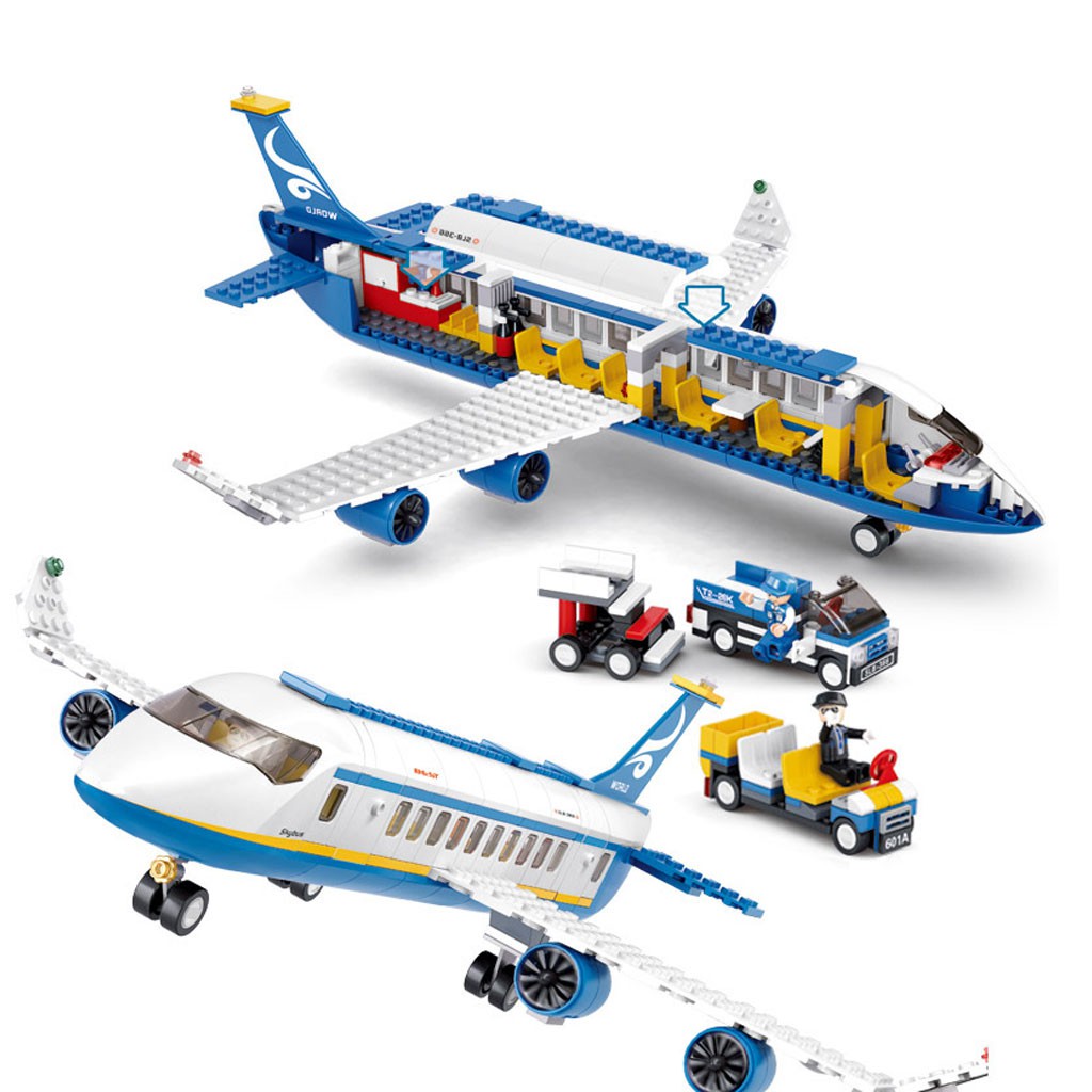 Đồ chơi Lego máy bay chở khách Airbus M38 hai động cơ giúp trẻ tư duy sáng tạo xếp hình với 463 mảnh ghép