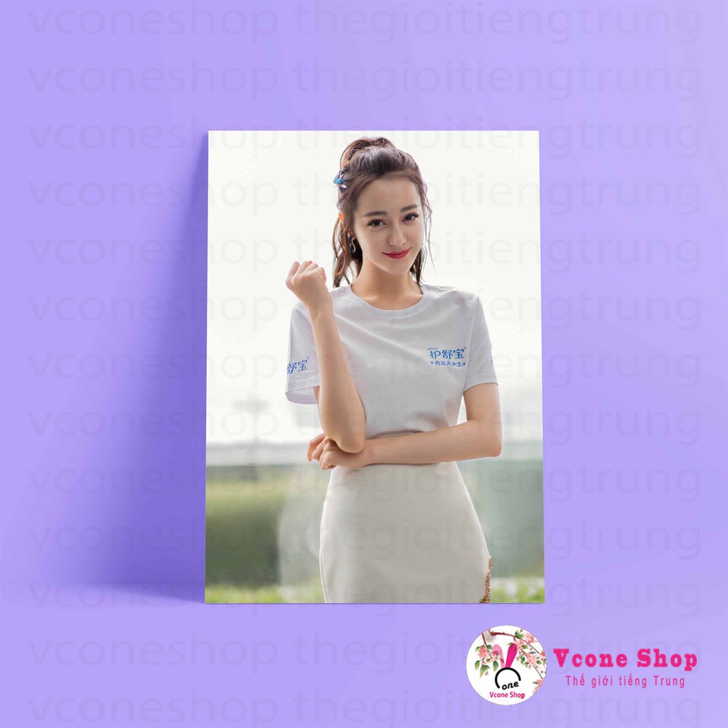 ( 1 Tấm ) Postcard cao cấp ĐỊCH LỆ NHIỆT BA giấy 260gsm A5 in hình idol diễn viên hoa ngữ ảnh đẹp nhiều mẫu