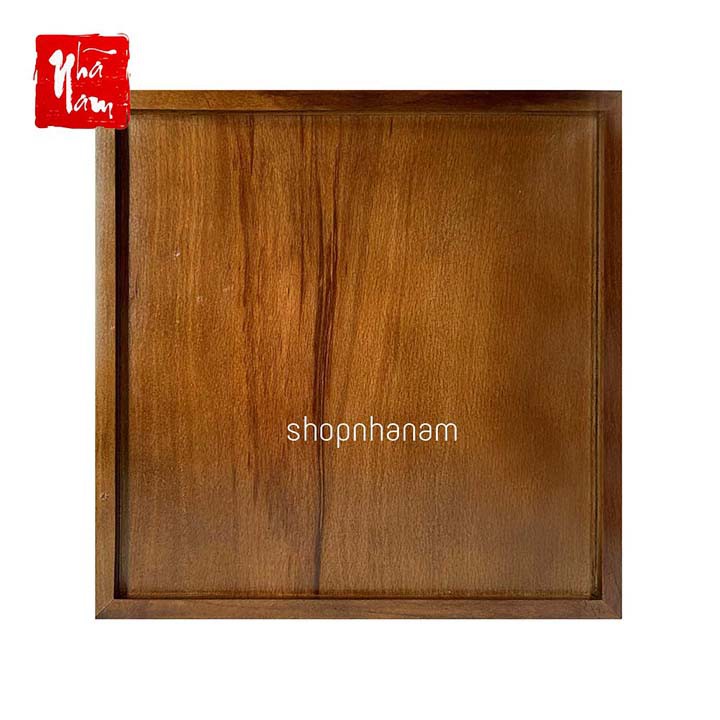 Khay gỗ vuông khay đựng đồ ăn đĩa gỗ tự nhiên cao cấp phụ kiện bàn ăn chụp ảnh decor