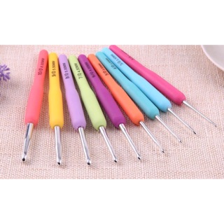Bộ 9 kim móc len cán dẻo dày