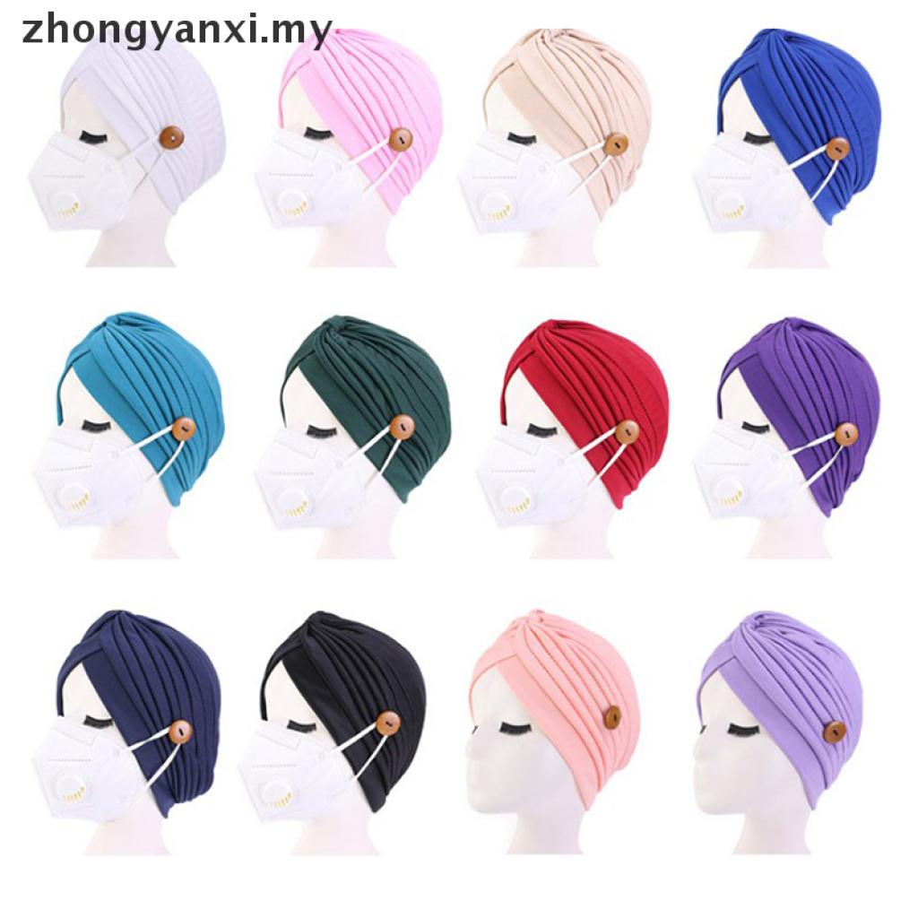 Mũ Turban trùm đầu bảo vệ tai có nút cho người lớn