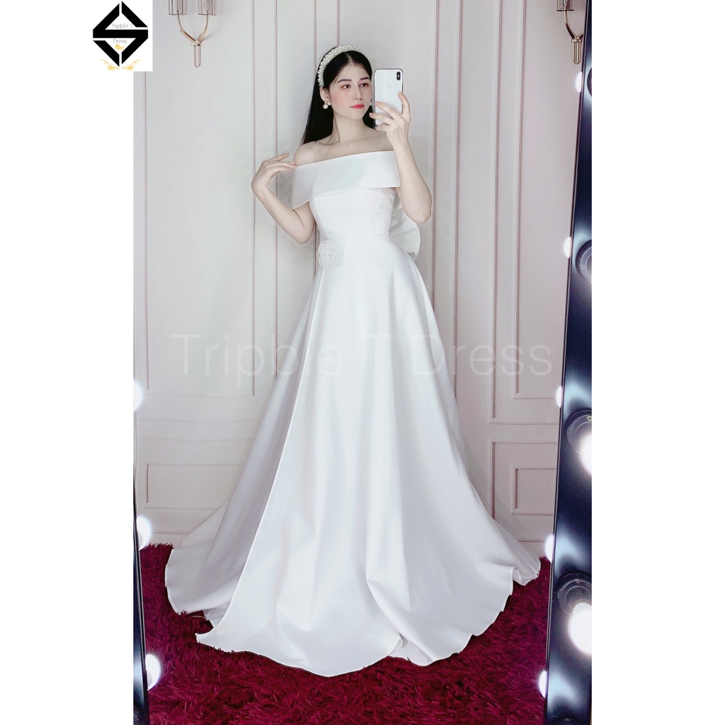 Đầm maxi dự tiệc mặc cưới được 5 kiểu TRIPBLE T DRESS - size S/M/L - MS158Y