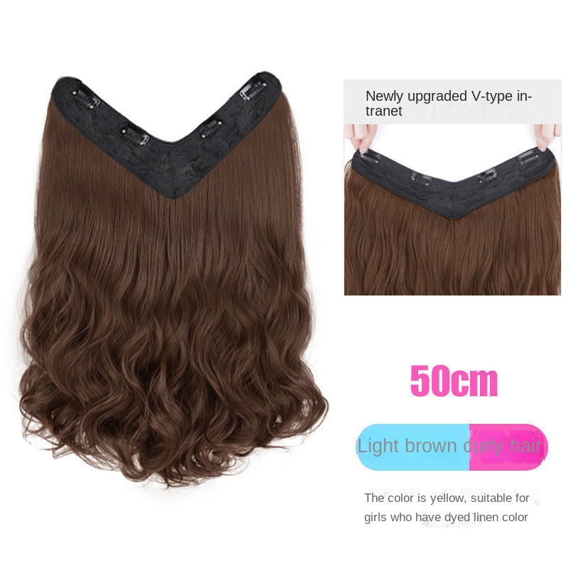 Bộ Tóc Giả Dài Uốn Xoăn Nhuộm Màu Cho Nữ