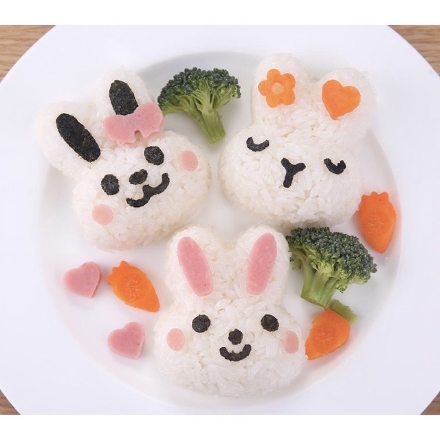 Bộ khuôn cơm thỏ cán dài Mimy Nhật bản