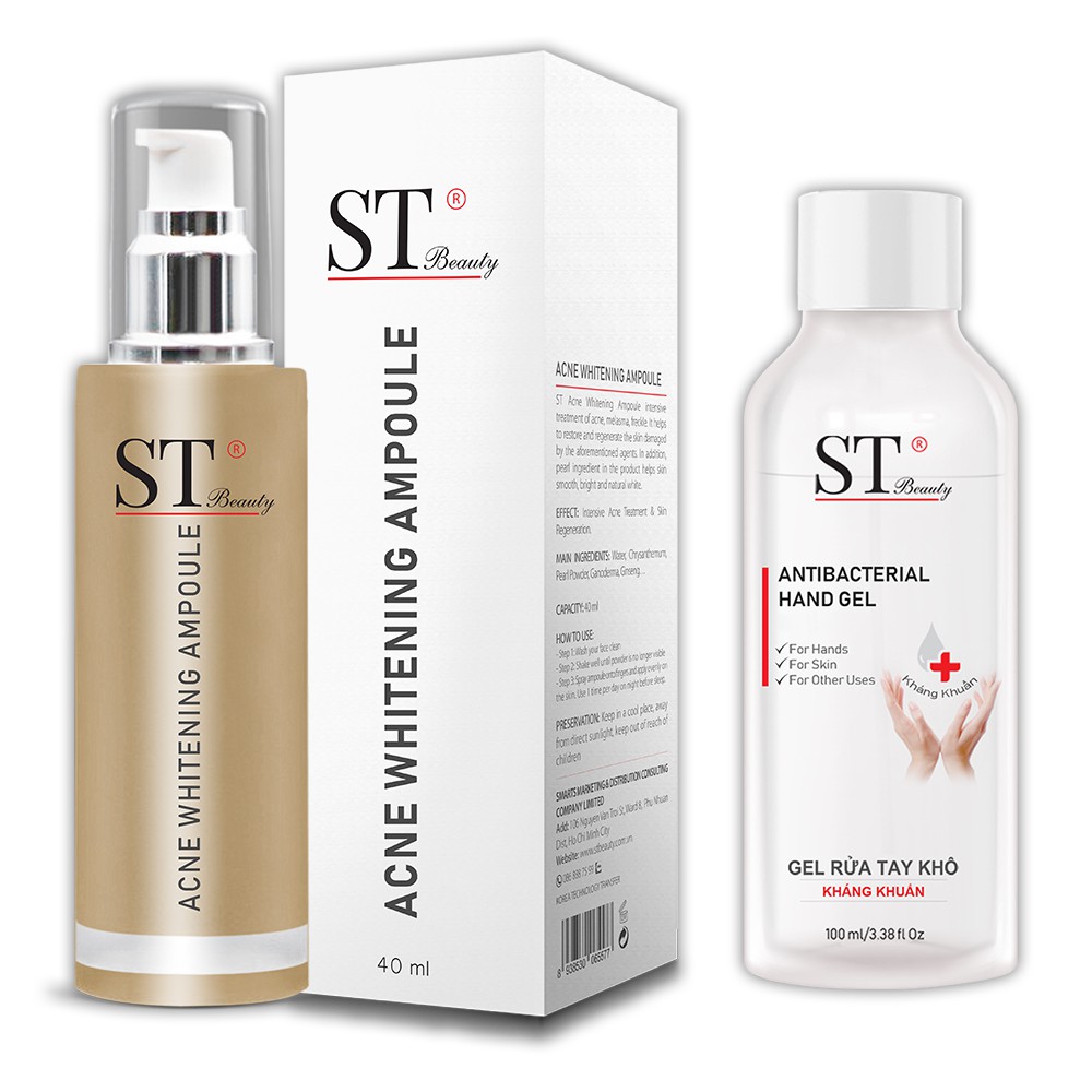 Tinh chất st beauty hết mụn &amp; tái tạo da hiệu quả 95% 40ml – tặng 1 gel khô 100ml