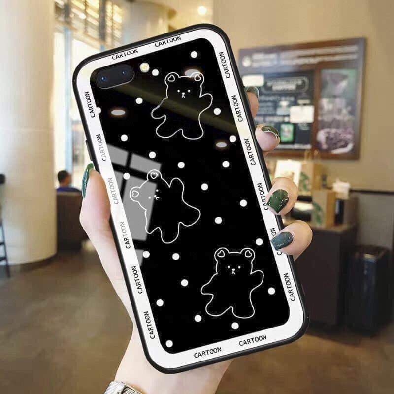 Ốp lưng iphone kính gấu selfie case 14plus 14 pro max 13 12 promax 11 mini 6 6s 7 8 plus x xr xs Se