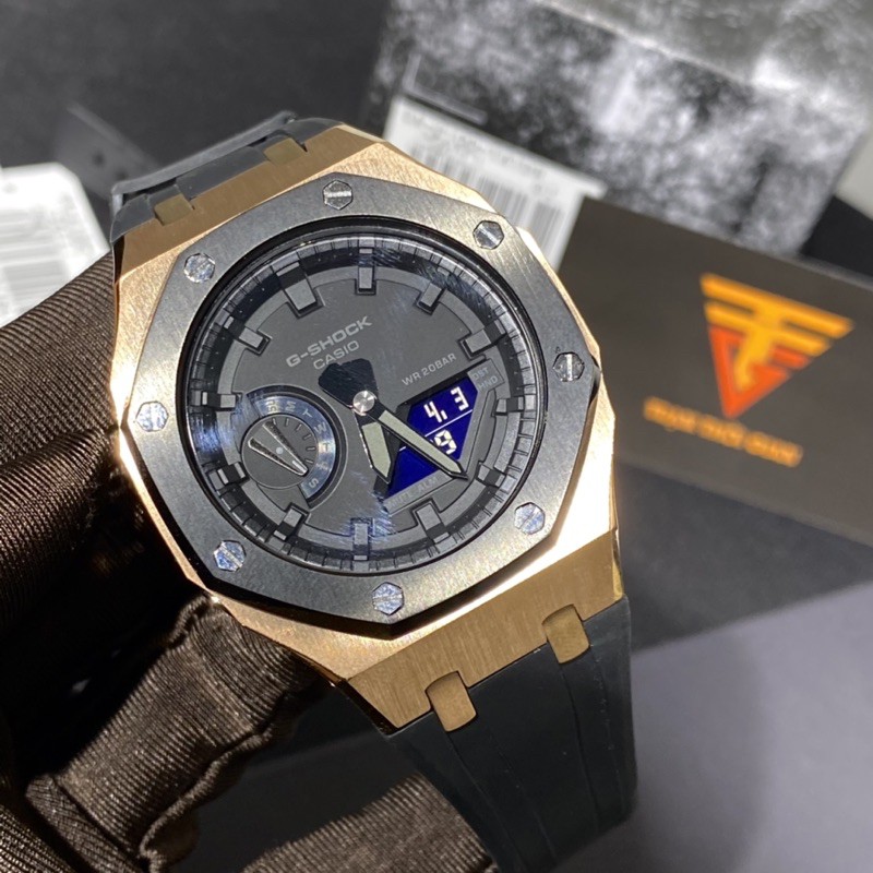 Đồng hồ nam Casio G-shock GA-2100-1A1 Custom - Kích thước vỏ : 48,5×45,4×11,8mm