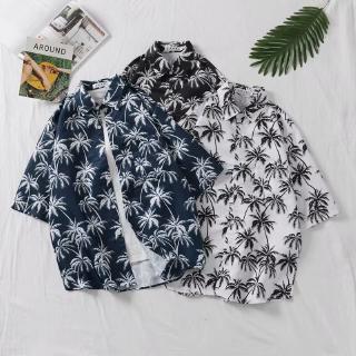Áo Sơ Mi Nam Ngắn Tay Họa Tiết Hoa Văn