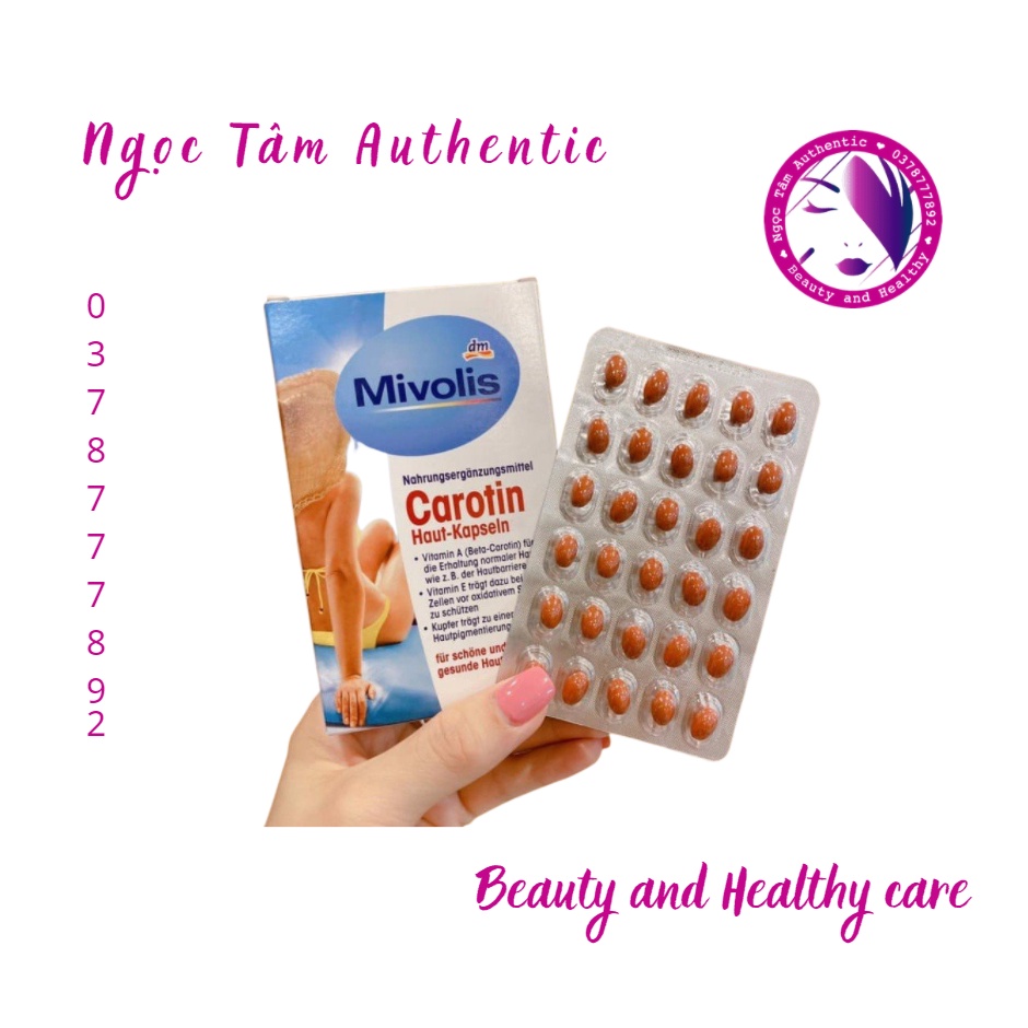 Viên Uống Chống Nắng Mivolis Carotin