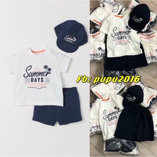 Set 3 chi tiết kèm mũ lưỡi trai HM Tqxk cho bé trai