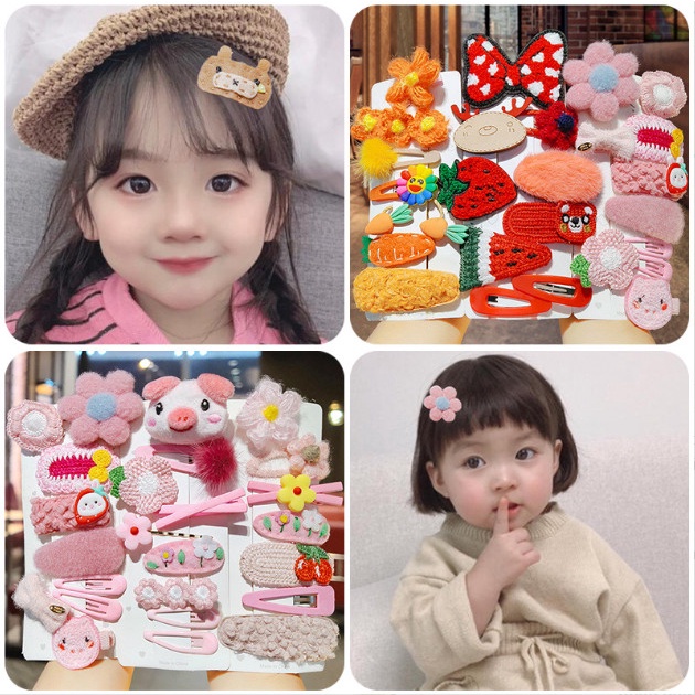 Set kẹp tóc 8 món BKIDS nhiều hình dễ thương cho bé gái