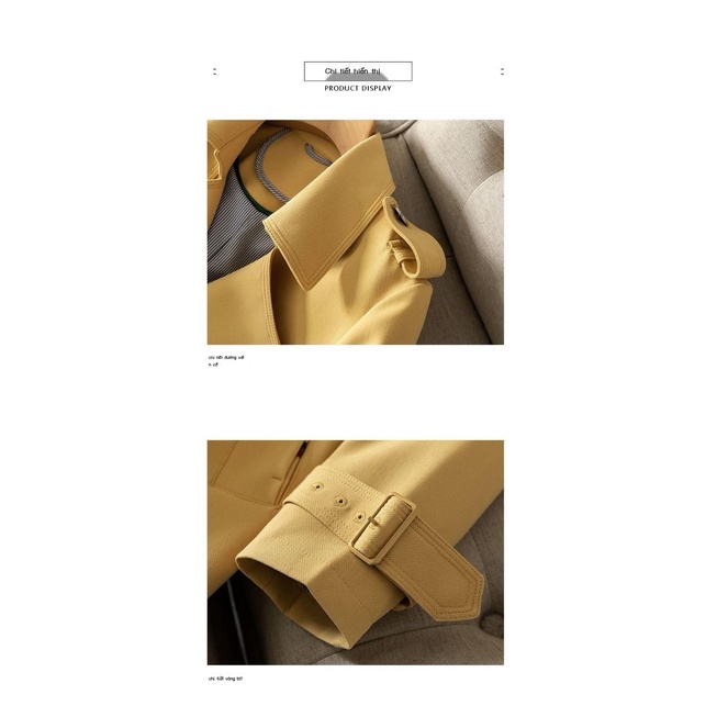 Áo Khoác Kaki Dáng Rộng Cao Cấp Phong Cách Anh Quốc Thời Trang Mùa Thu Cho Nữ