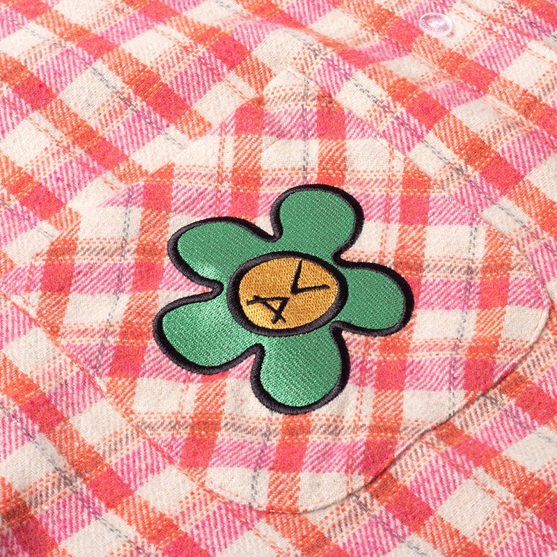 Áo Dico Love Flannel Jacket - Pink