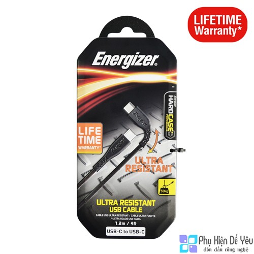 Cáp USB-C to USB-C 2.0 Energizer C41C2AGBKM 1.2m - SIÊU BỀN