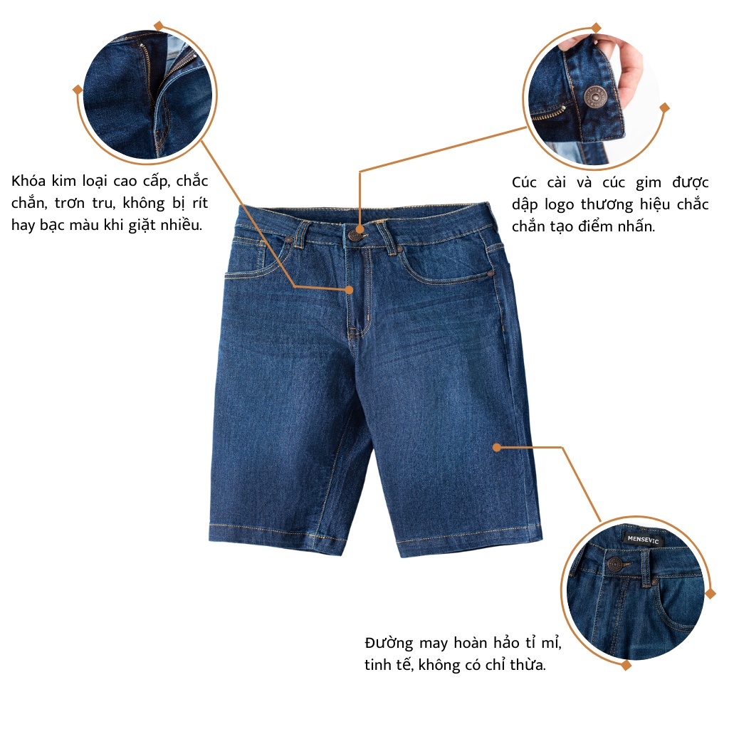 Quần Short Jean Nam H90 Chất Bò Giấy Mỏng Nhẹ Cotton Cực Kì Co Giãn, Không Bai Không Xù, Bền Màu, Trẻ Trung MSTJ004