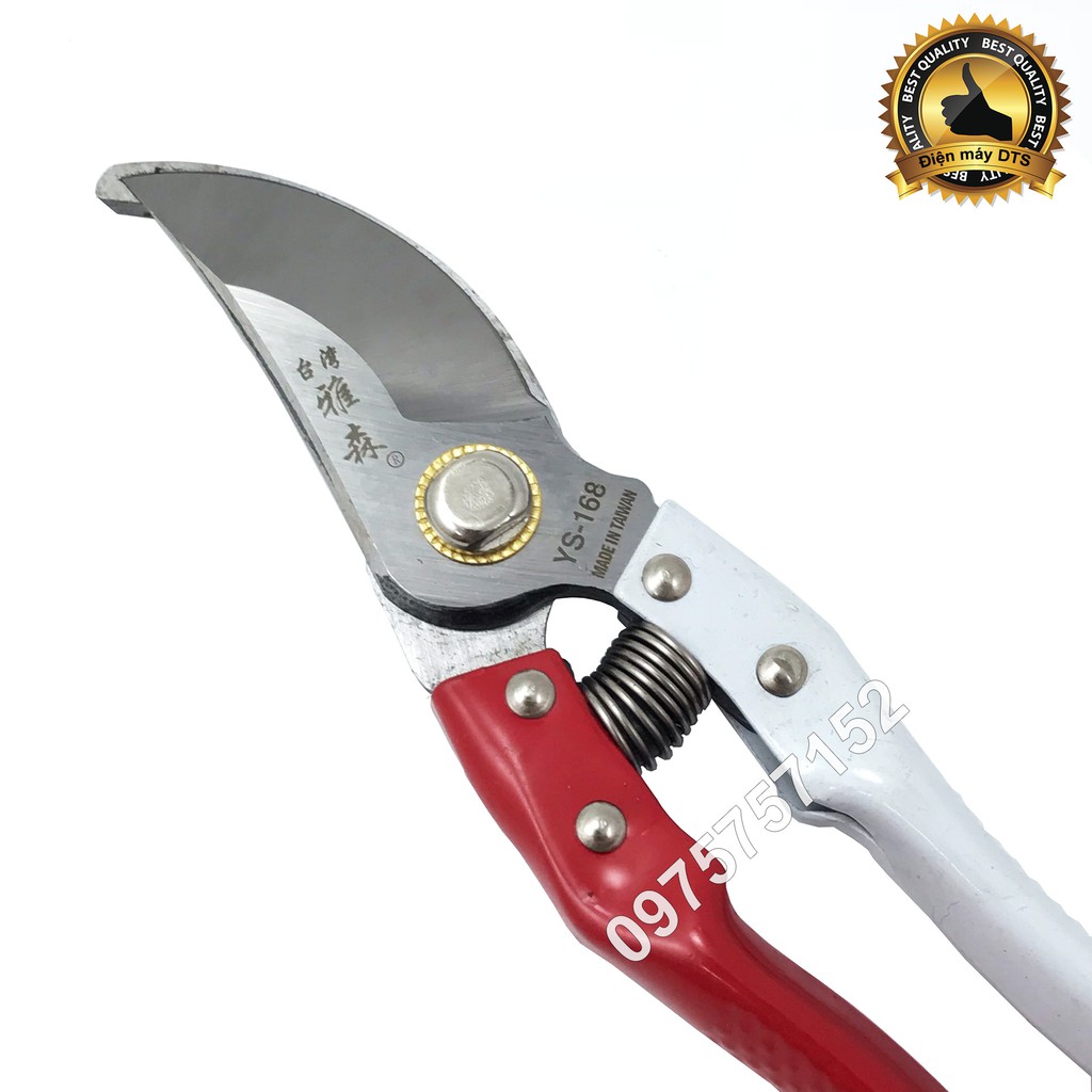 Kéo cắt cành lưỡi cong TAIWAN JS-168 - Kèm bộ phụ kiện thay thế