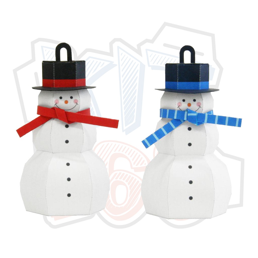 Mô hình giấy Giáng Sinh Noel Christmas-tree Ornaments (Snowman)