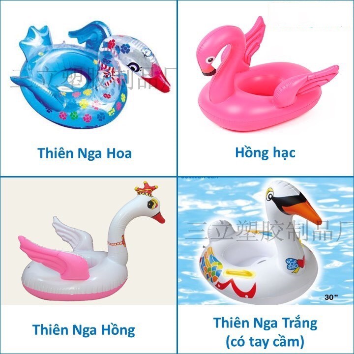 Phao bơi hình thú chống lật xỏ chân có tay cầm an toàn cho bé