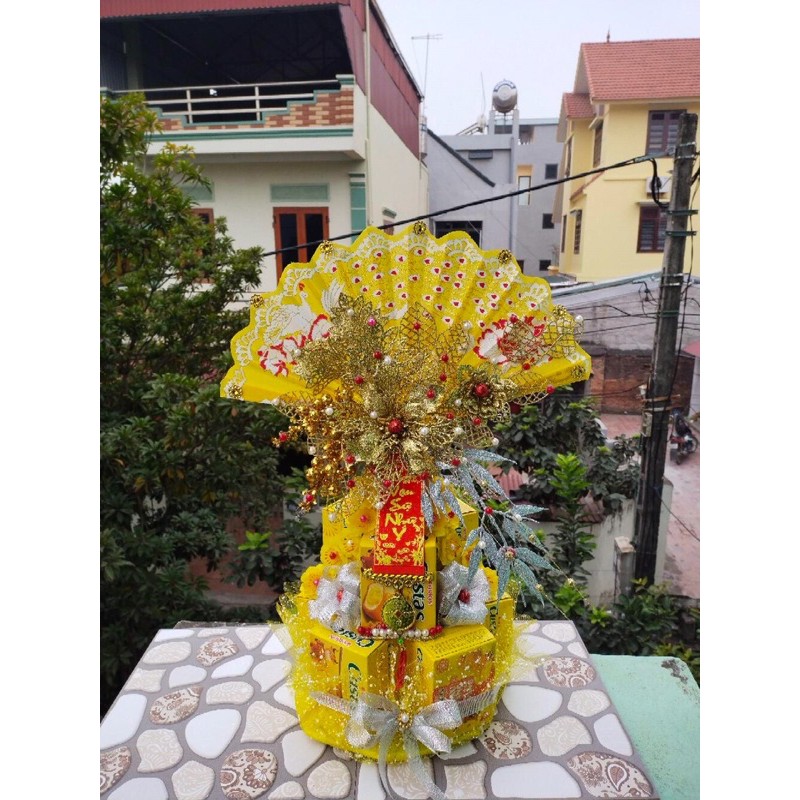 Quạt REN vải 🌺CAO CẤP🌺🌺 in hình hoạ tiết hoa công ép nhũ đủ màu