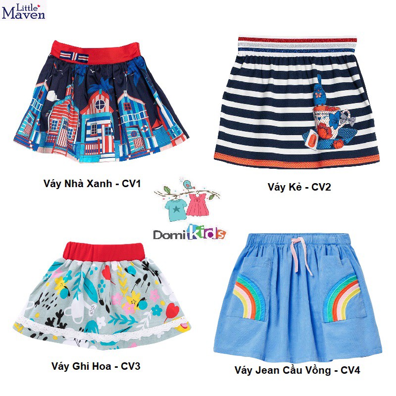 [Chính Hãng] Chân Váy Đầm Cho Bé Gái Little Maven - Domikids Từ 2-7 Tuổi Phong Cách Âu Mỹ